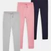 Friboo BASIC GIRLS 3 PACK - Jogginghose - Pink, Grey, Dark Blue, Kinder