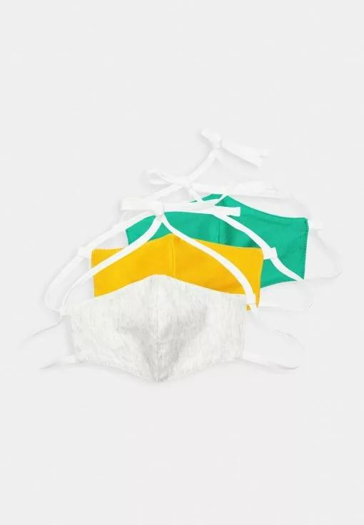 Friboo 3 PACK - Stoffmaske - White/green/yellow, Unisex -Günstiges Friboo Geschäft 3518cac4fdfd4450aa99fd293b7a00e2