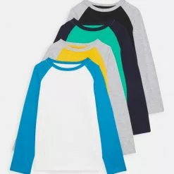 Friboo 4 PACK - Langarmshirt - Light Grey/ochre/dark Blue, Herren