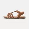 Friboo LEATHER SANDALS - Riemensandalette - Cognac, Kinder