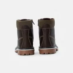 Friboo BOOTIES - Schnürstiefelette - Dark Brown, Kinder -Günstiges Friboo Geschäft 8d8ba5109679466ca583047c49376f61
