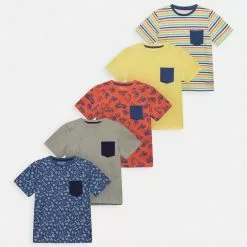 Friboo POCKET TEE 5PACK - T-Shirt Print - Multi-coloured /yellow/blue, Kinder