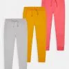 Friboo BASIC GIRLS 3 PACK - Jogginghose - Orange, Pink, Grey, Kinder