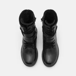 Friboo LEATHER - Schnürstiefel - Black, Kinder -Günstiges Friboo Geschäft c620674e6e1a446e8a33de9620dbc09a