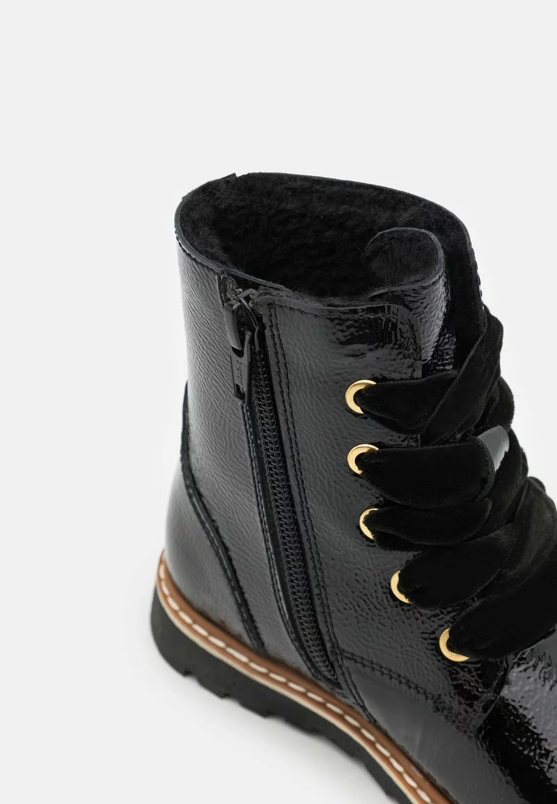 Friboo LEATHER - Schnürstiefelette - Black, Kinder 8 Friboo LEATHER - Schnürstiefelette - Black, Kinder – Bild 6